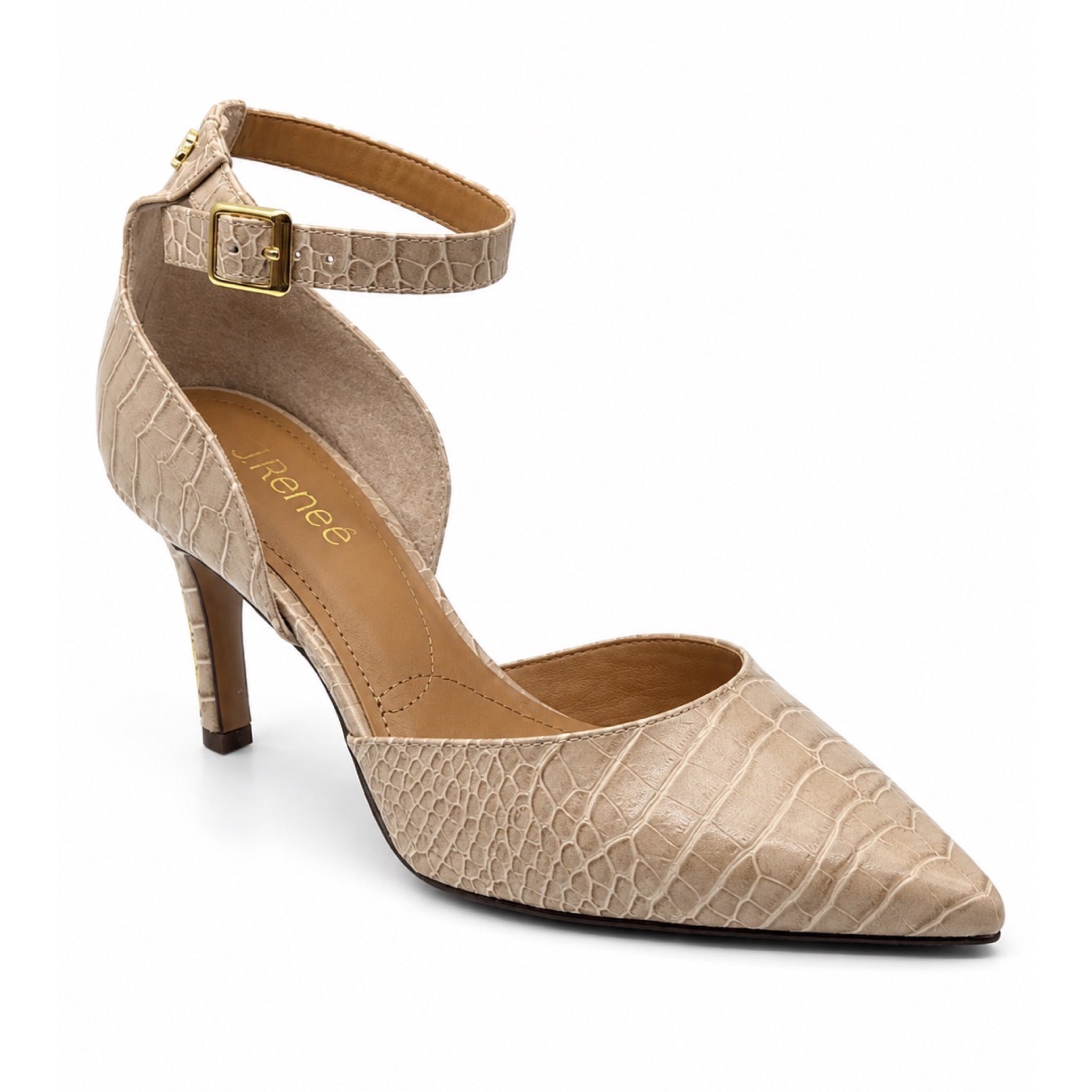 J. Renee Jaelyn Beige Pointy Toe Pump