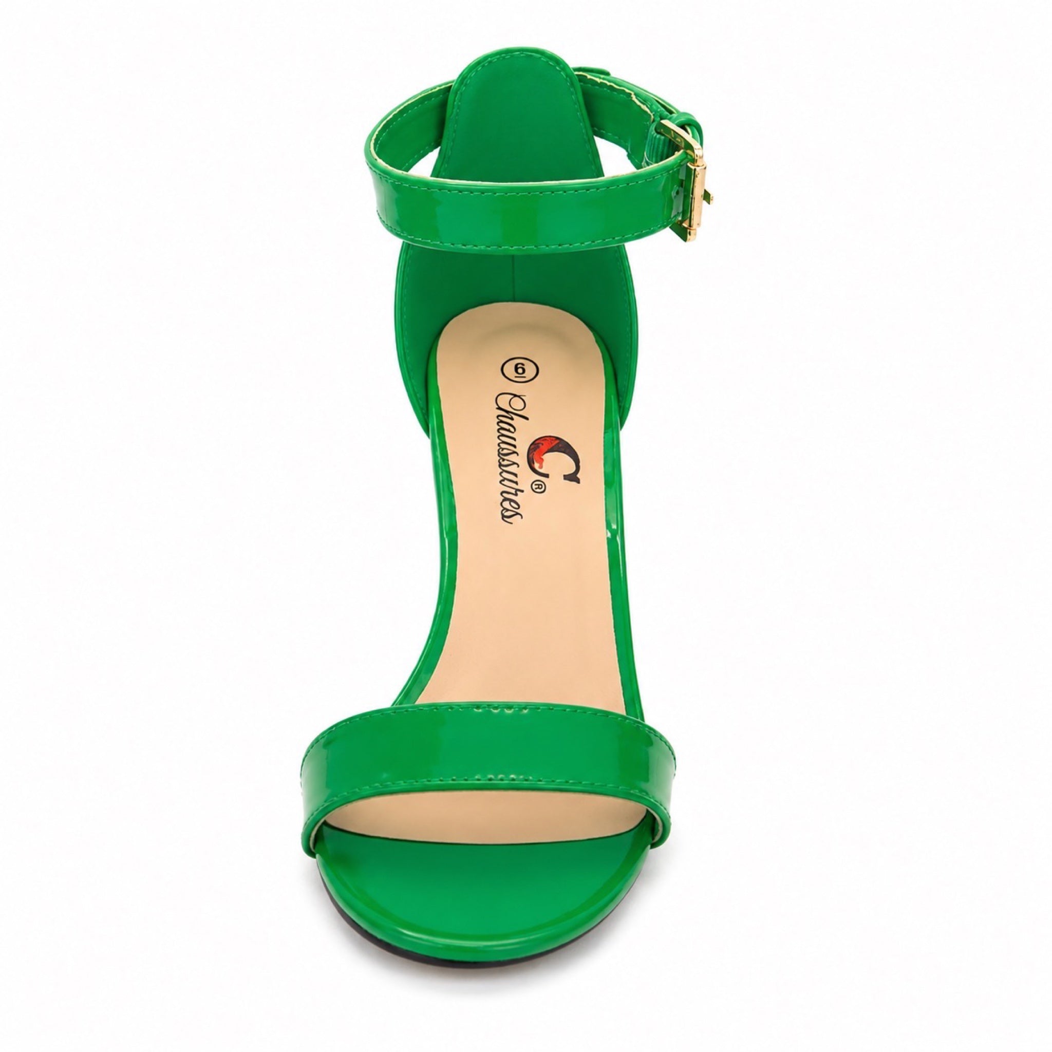 Charlita Kelly Green Patent Block Heel Sandal