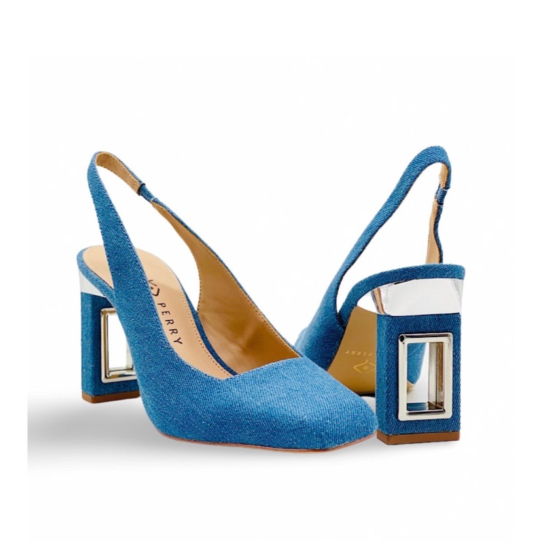 Katy Perry The Hollow Heel Sling Back Blue Denim Blue 11