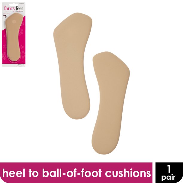 Foot Petals Kushions 3/4 Insoles 2 pack Beige & Black