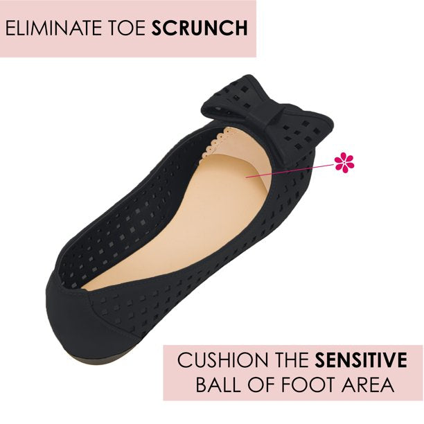 Foot Petals Kushions 3/4 Insoles 2 pack Beige & Black