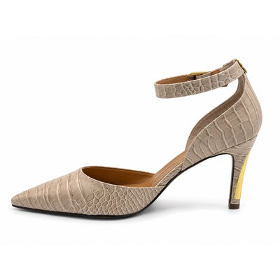 J. Renee Jaelyn Beige Pointy Toe Pump