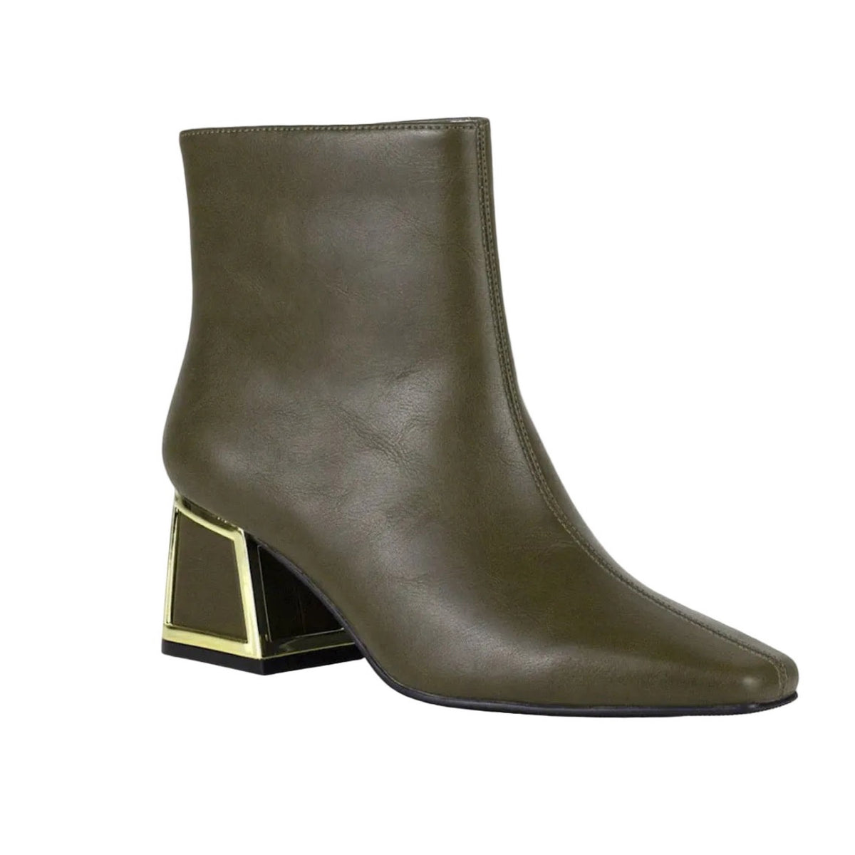 Ninety Union Brooke Olive Square Toe Bootie
