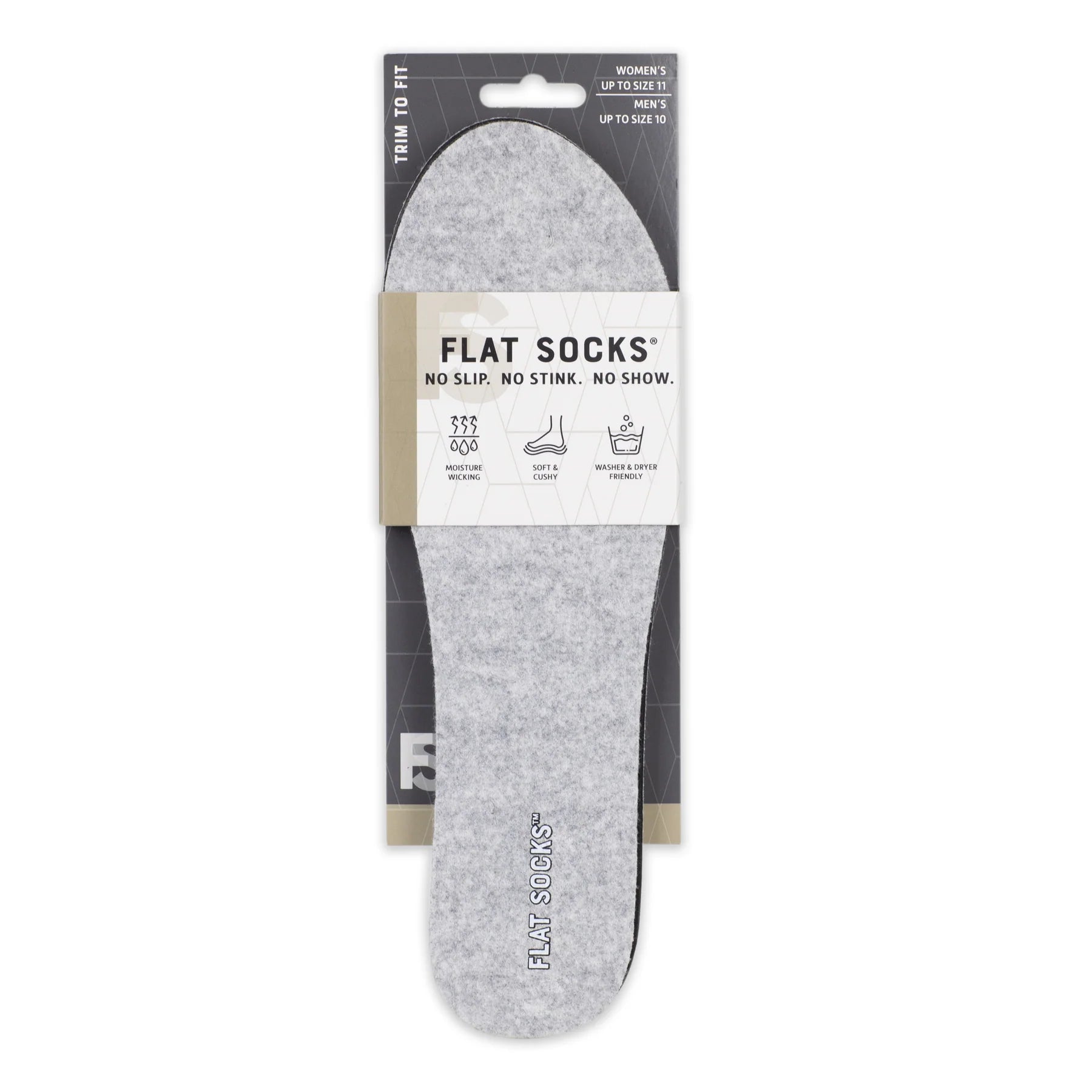 Flat Socks Light Heather Grey Small