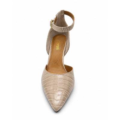 J. Renee Jaelyn Beige Pointy Toe Pump