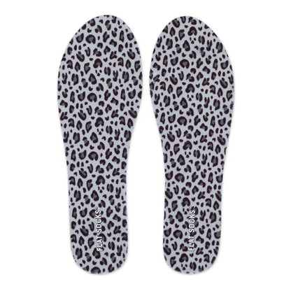 Flat Socks 3 Pack Small, Black, Snow Leopard & Leopard