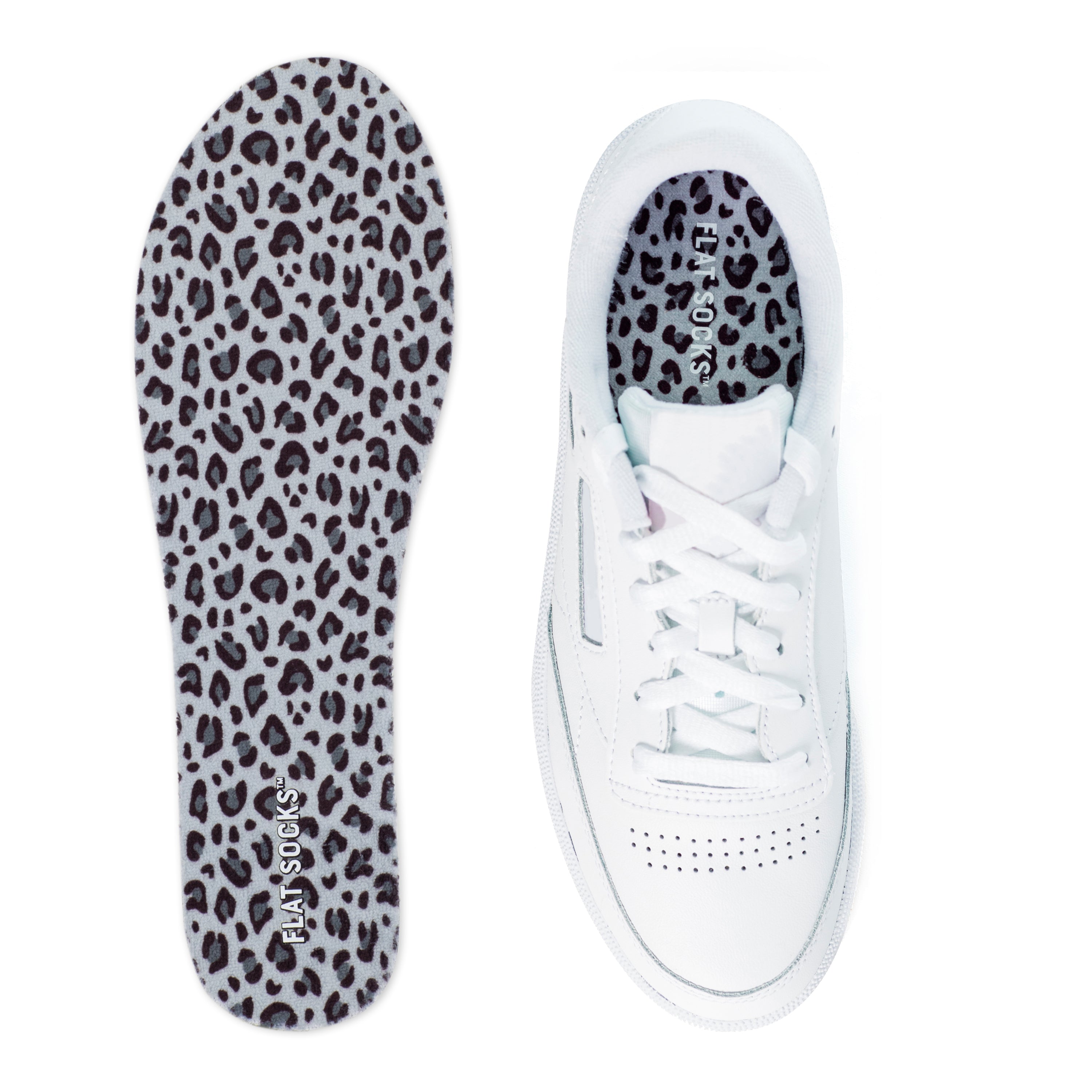 Flat Socks 3 Pack Small, Black, Snow Leopard & Leopard