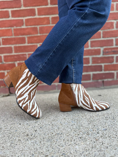 J. Renee Halsie Tiger Print Bootie