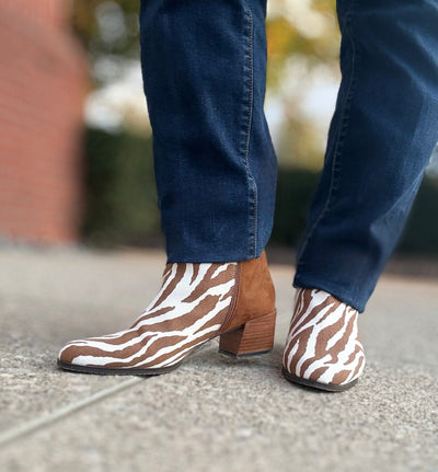 J. Renee Halsie Tiger Print Bootie