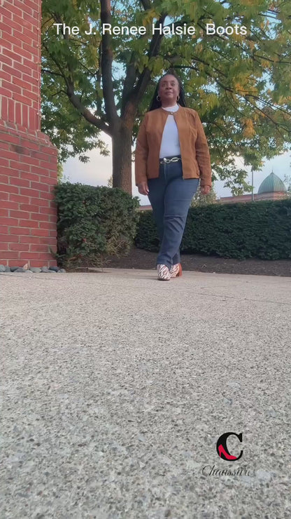 J. Renee Halsie Tiger Print Bootie