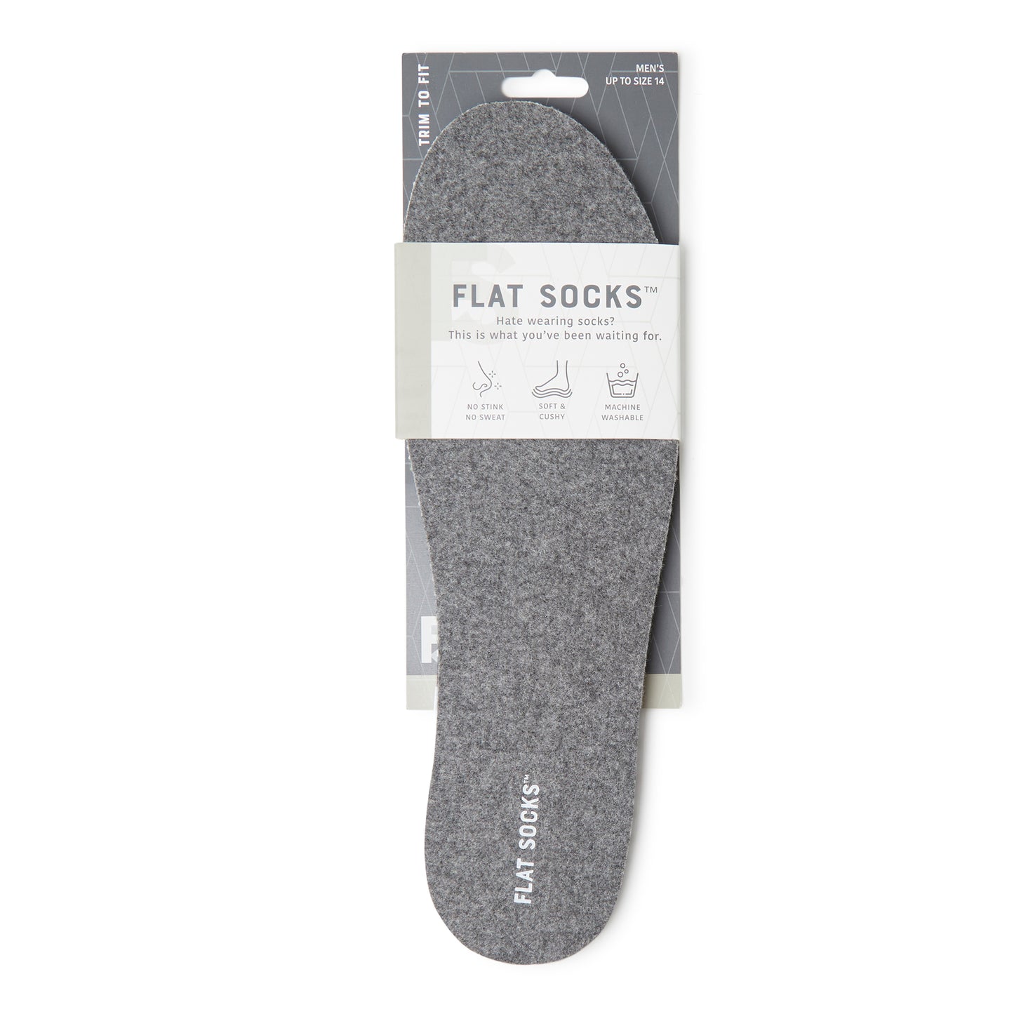 Flat Socks Dark Heather Grey