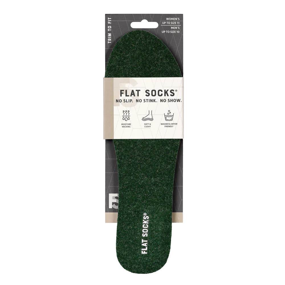 Flat Socks Forest Green